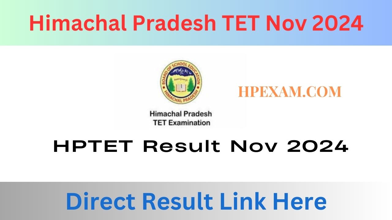 HPTET Result Nov 2024